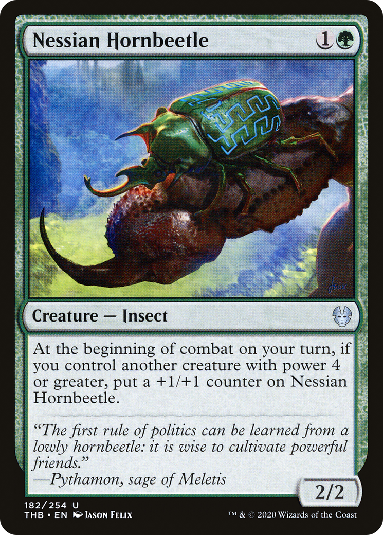 Nessian Hornbeetle (THB-182) - Theros Beyond Death Foil - Premium MTG Single from Wizards of the Coast - Just $0.08! Shop now at Game Crave Tournament Store