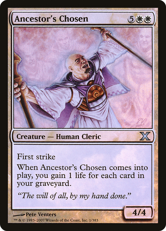 Ancestor's Chosen (10E-01★) - Tenth Edition Foil - Premium MTG Single from Wizards of the Coast - Just $0.13! Shop now at Game Crave Tournament Store