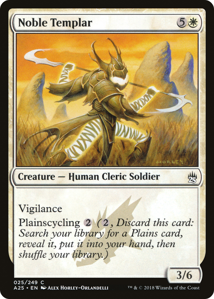 Noble Templar (A25-025) - Masters 25 Foil - Premium MTG Single from Wizards of the Coast - Just $0.08! Shop now at Game Crave Tournament Store