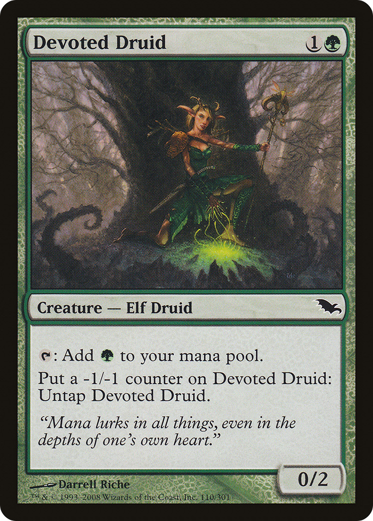 Devoted Druid (SHM-110) - Shadowmoor Foil - Premium MTG Single from Wizards of the Coast - Just $16.88! Shop now at Game Crave Tournament Store