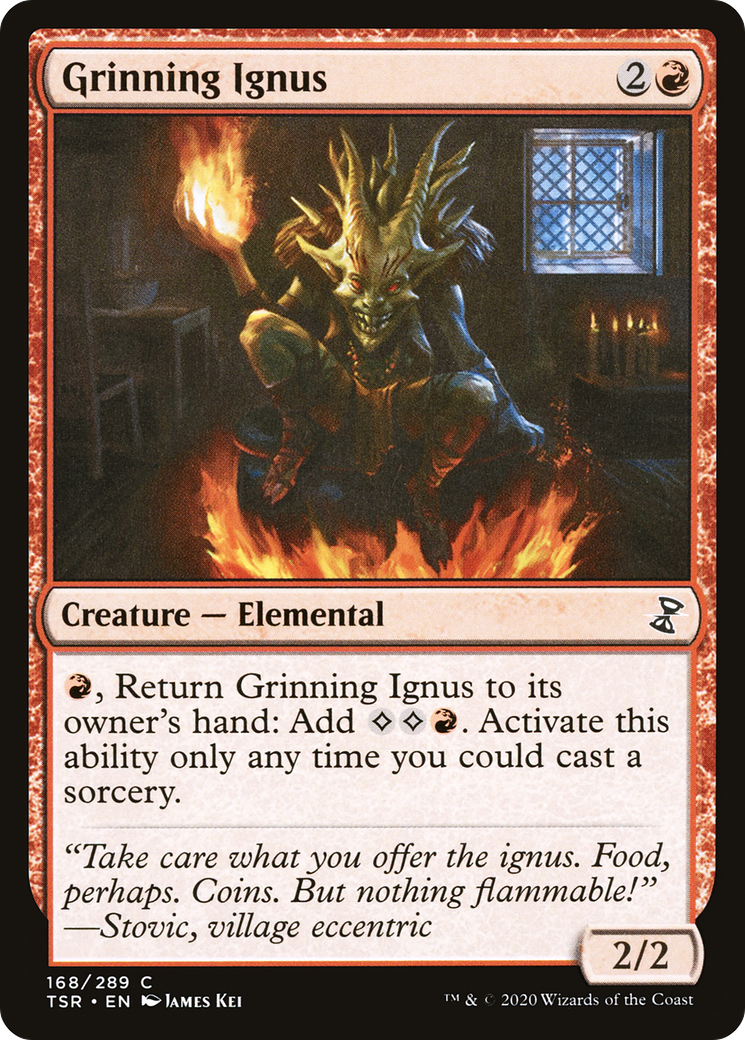 Grinning Ignus (TSR-168) - Time Spiral Remastered - Premium MTG Single from Wizards of the Coast - Just $0.08! Shop now at Game Crave Tournament Store