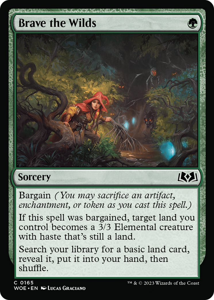 Brave the Wilds (WOE-165) - Wilds of Eldraine Foil - Premium MTG Single from Wizards of the Coast - Just $0.08! Shop now at Game Crave Tournament Store