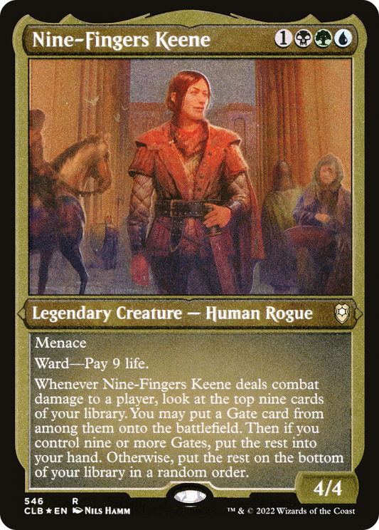 Nine-Fingers Keene (CLB-546) - Commander Legends: Battle for Baldur's Gate Etched Foil - Premium MTG Single from Wizards of the Coast - Just $0.08! Shop now at Game Crave Tournament Store