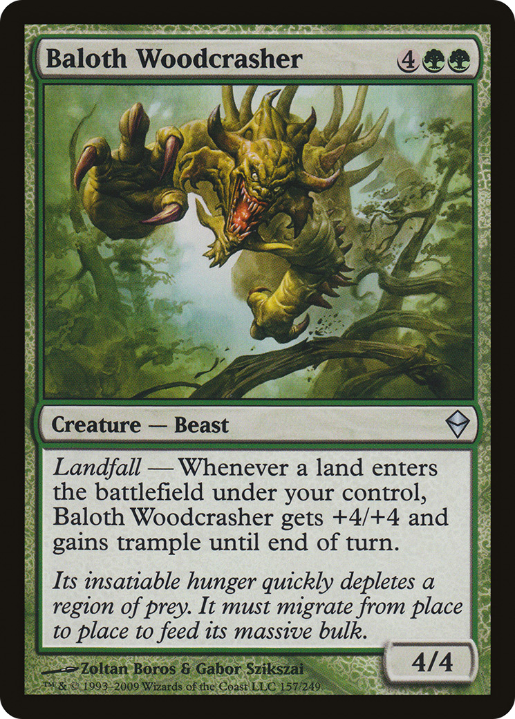 Baloth Woodcrasher (ZEN-157) - Zendikar - Premium MTG Single from Wizards of the Coast - Just $0.25! Shop now at Game Crave Tournament Store