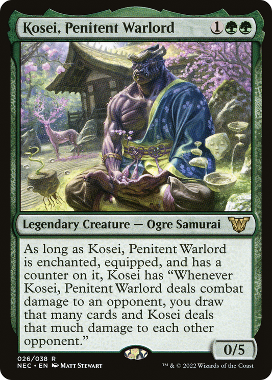 Kosei, Penitent Warlord (NEC-026) - Neon Dynasty Commander - Premium MTG Single from Wizards of the Coast - Just $0.08! Shop now at Game Crave Tournament Store
