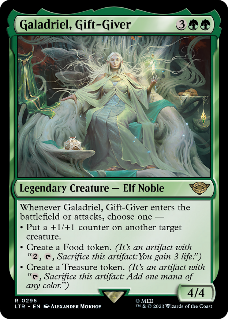 Galadriel, Gift-Giver (LTR-296) - The Lord of the Rings: Tales of Middle-earth Foil - Premium MTG Single from Wizards of the Coast - Just $2.24! Shop now at Game Crave Tournament Store