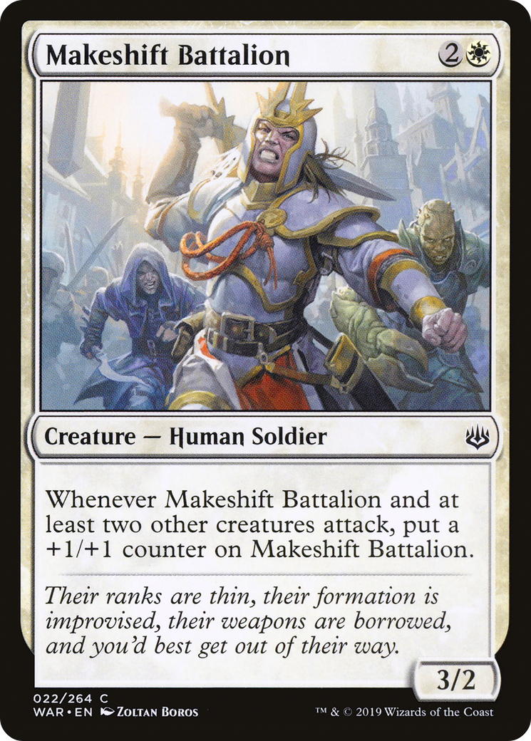 Makeshift Battalion (WAR-022) - War of the Spark - Premium MTG Single from Wizards of the Coast - Just $0.25! Shop now at Game Crave Tournament Store
