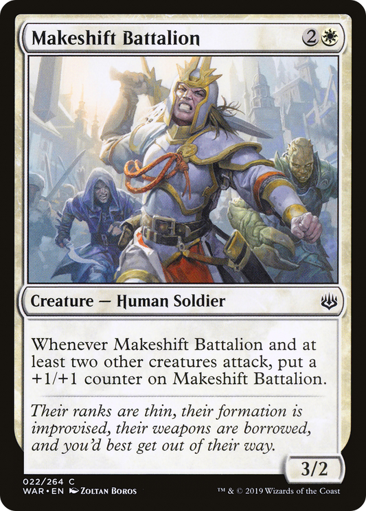 Makeshift Battalion (WAR-022) - War of the Spark - Premium MTG Single from Wizards of the Coast - Just $0.25! Shop now at Game Crave Tournament Store