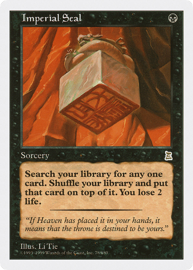 Imperial Seal (PTK-078) - Portal Three Kingdoms - Premium MTG Single from Wizards of the Coast - Just $759.80! Shop now at Game Crave Tournament Store