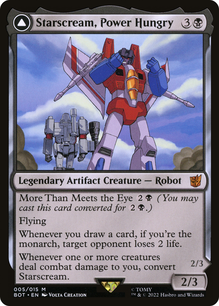 Starscream, Power Hungry // Starscream, Seeker Leader (BOT-005) - Transformers: (convertdfc) - Premium MTG Single from Wizards of the Coast - Just $0.41! Shop now at Game Crave Tournament Store