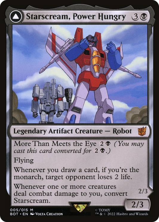 Starscream, Power Hungry // Starscream, Seeker Leader (BOT-005) - Transformers: (convertdfc) - Premium MTG Single from Wizards of the Coast - Just $0.41! Shop now at Game Crave Tournament Store