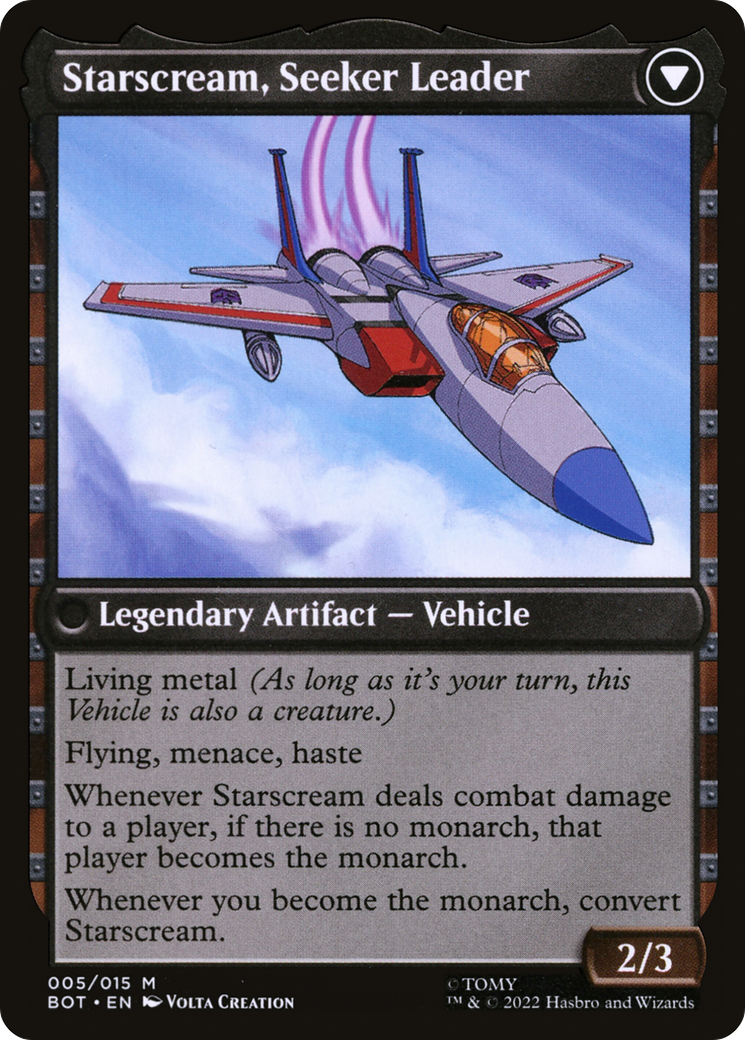 Starscream, Power Hungry // Starscream, Seeker Leader (BOT-005) - Transformers: (convertdfc) - Premium MTG Single from Wizards of the Coast - Just $0.41! Shop now at Game Crave Tournament Store