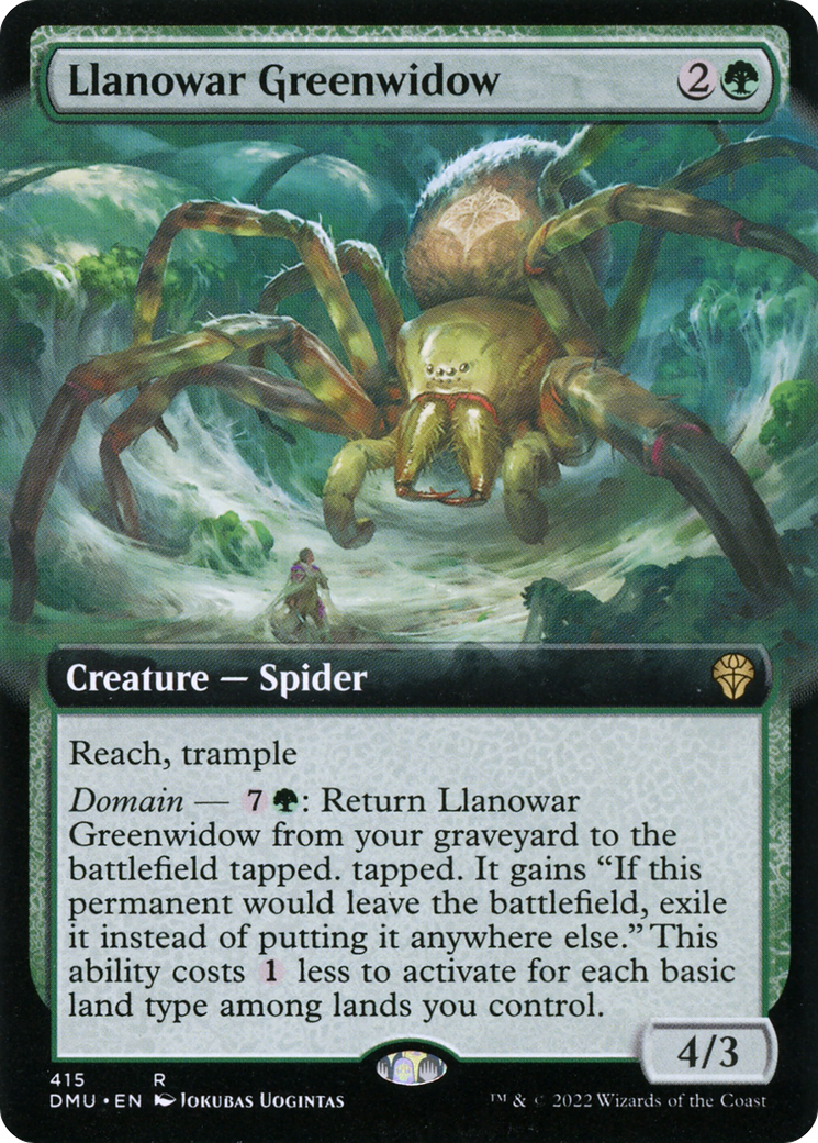Llanowar Greenwidow (DMU-415) - Dominaria United: (Extended Art) Foil - Premium MTG Single from Wizards of the Coast - Just $0.26! Shop now at Game Crave Tournament Store