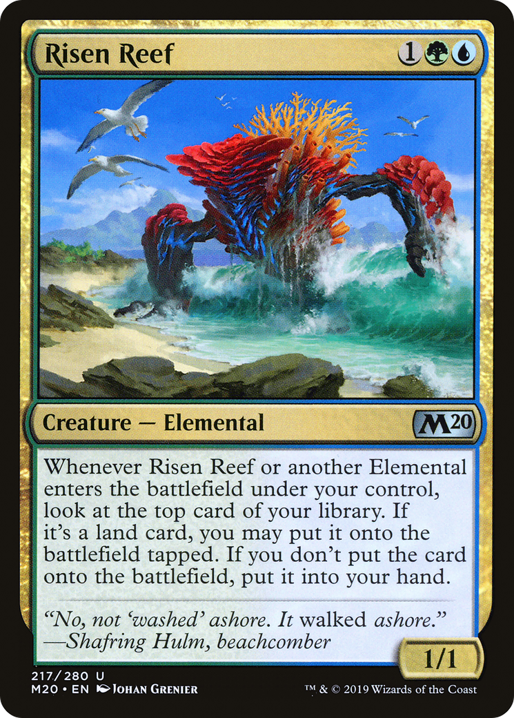 Risen Reef (M20-217) - Core Set 2020 - Premium MTG Single from Wizards of the Coast - Just $0.11! Shop now at Game Crave Tournament Store