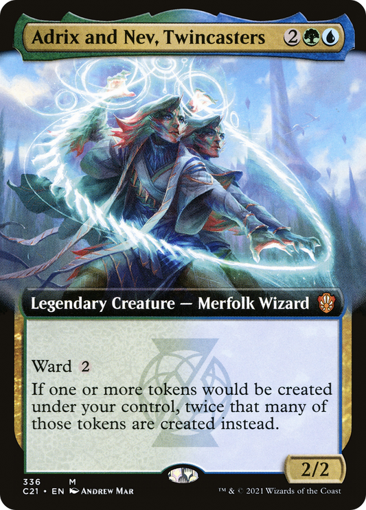 Adrix and Nev, Twincasters (C21-336) - Commander 2021: (Extended Art) - Premium MTG Single from Wizards of the Coast - Just $3.19! Shop now at Game Crave Tournament Store