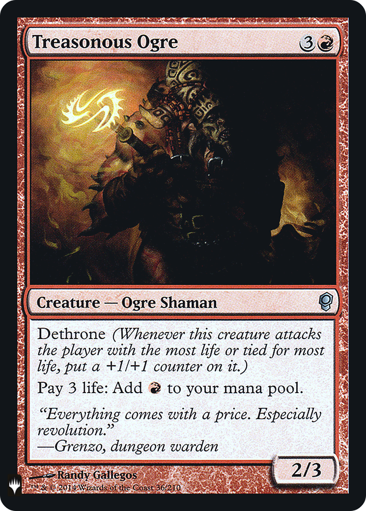 Treasonous Ogre (FMB1-060) - Mystery Booster Retail Edition Foils Foil - Premium MTG Single from Wizards of the Coast - Just $2.28! Shop now at Game Crave Tournament Store