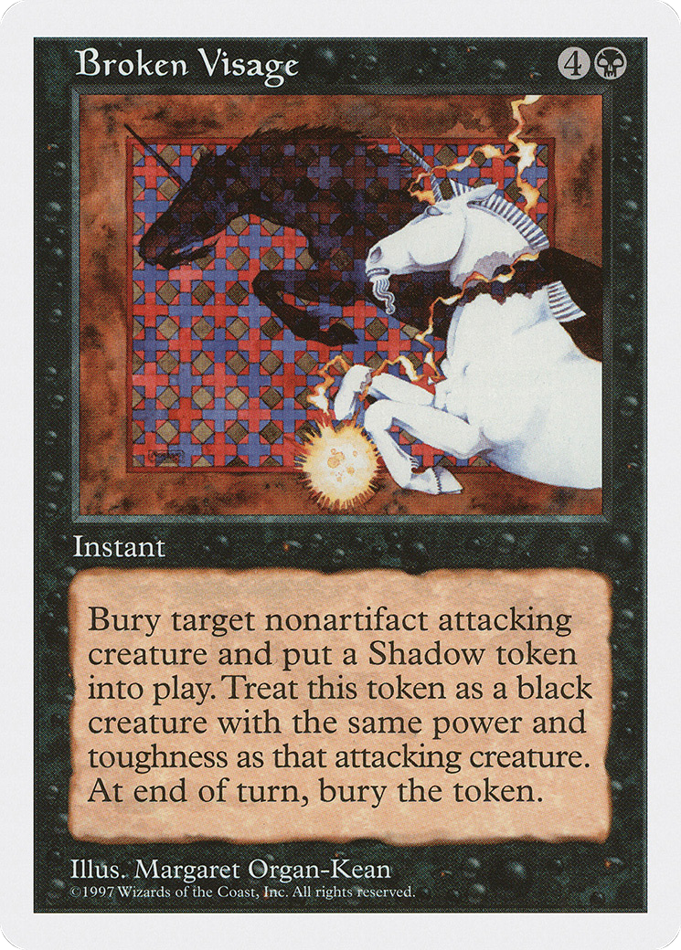 Broken Visage (5ED-149) - Fifth Edition - Premium MTG Single from Wizards of the Coast - Just $0.08! Shop now at Game Crave Tournament Store