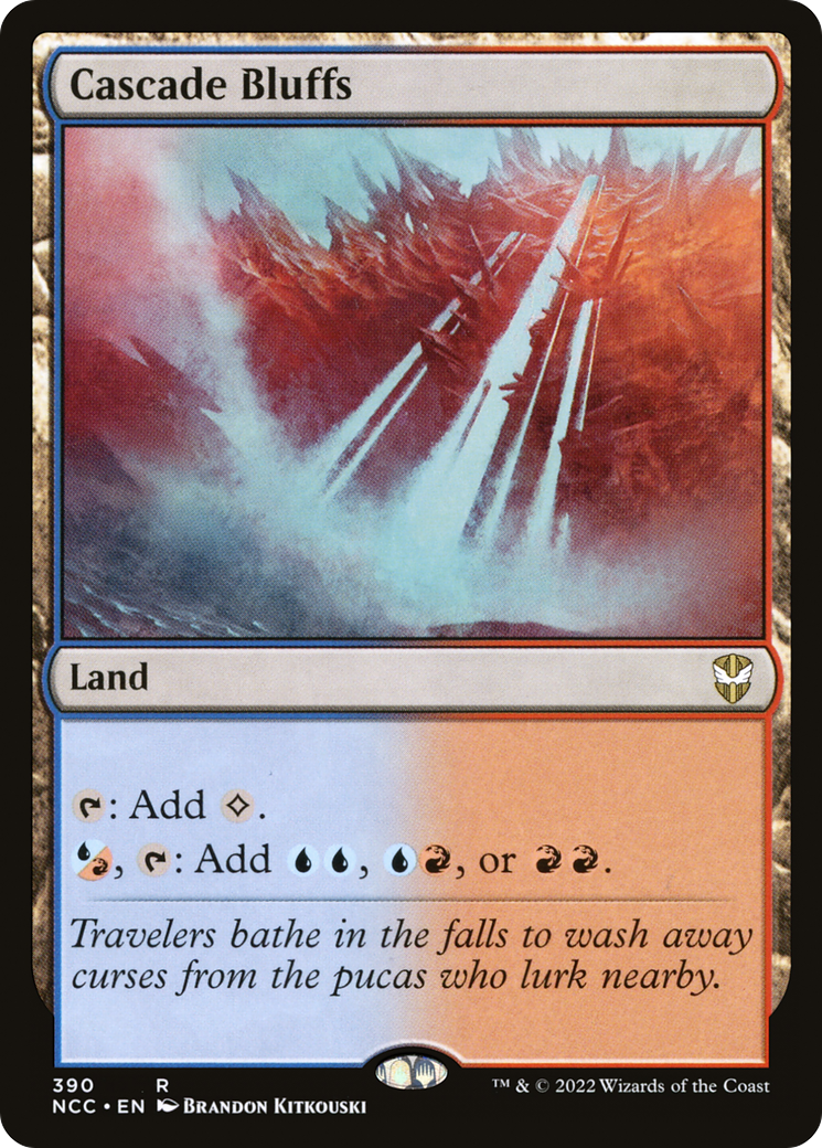 Cascade Bluffs (NCC-390) - New Capenna Commander - Premium MTG Single from Wizards of the Coast - Just $1! Shop now at Game Crave Tournament Store