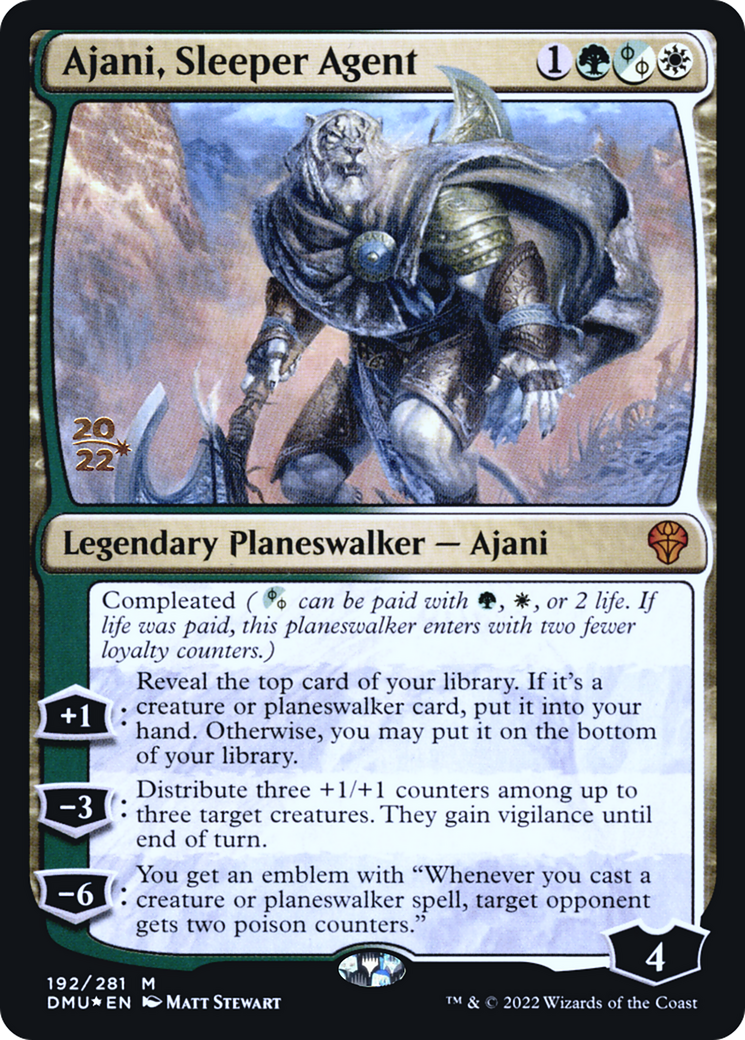 Ajani, Sleeper Agent (PDMU-192S) - Dominaria United Promos Foil - Premium MTG Single from Wizards of the Coast - Just $1.06! Shop now at Game Crave Tournament Store