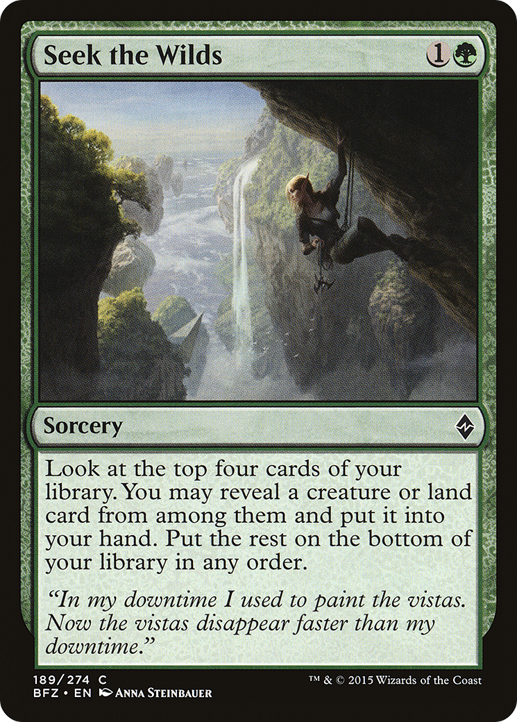 Seek the Wilds (BFZ-189) - Battle for Zendikar Foil - Premium MTG Single from Wizards of the Coast - Just $0.08! Shop now at Game Crave Tournament Store