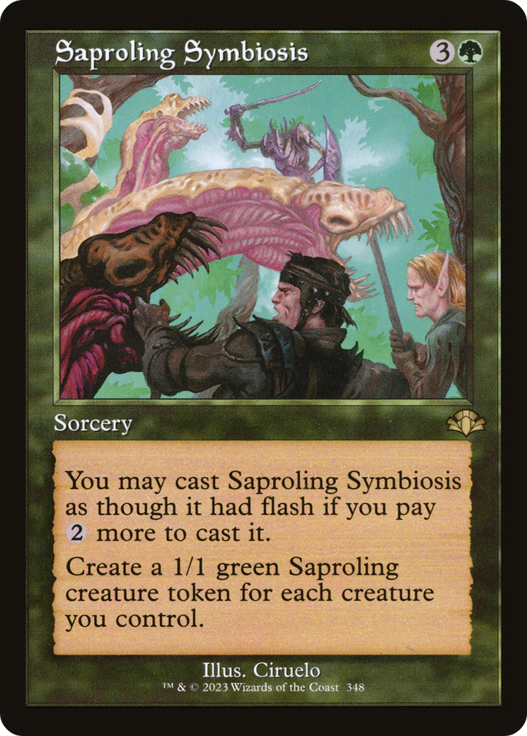 Saproling Symbiosis (DMR-348) - Dominaria Remastered Foil - Premium MTG Single from Wizards of the Coast - Just $0.10! Shop now at Game Crave Tournament Store