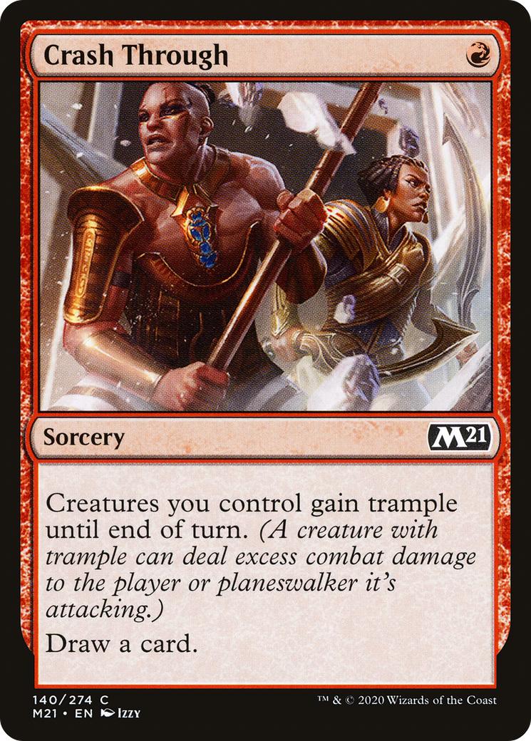 Crash Through (M21-140) - Core Set 2021 - Premium MTG Single from Wizards of the Coast - Just $0.08! Shop now at Game Crave Tournament Store