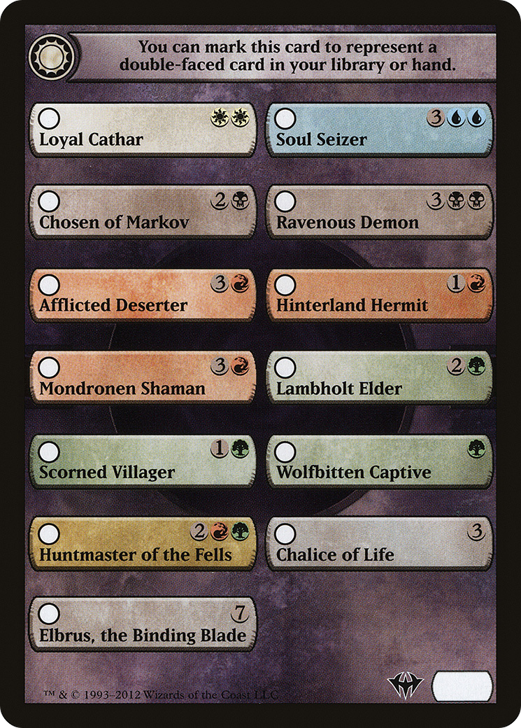 Dark Ascension Checklist (TDKA-004) - Dark Ascension Tokens - Premium MTG Single from Wizards of the Coast - Just $0.08! Shop now at Game Crave Tournament Store
