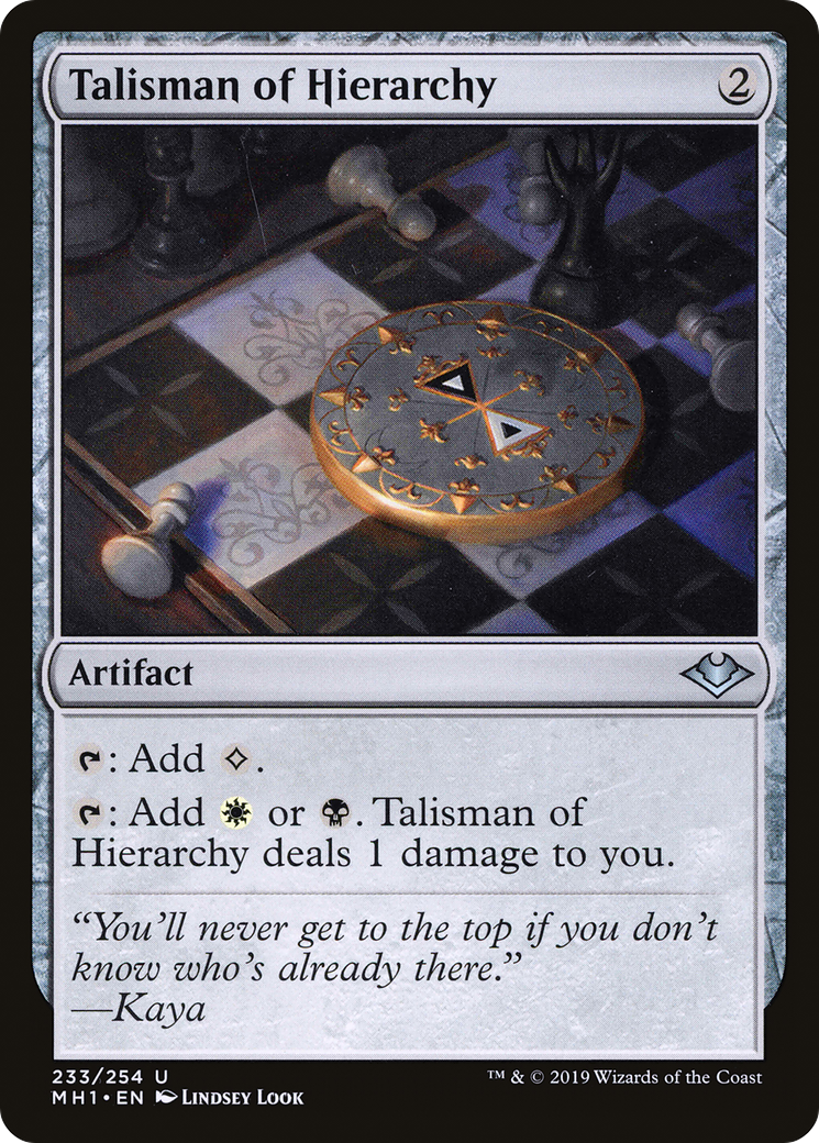 Talisman of Hierarchy (MH1-233) - Modern Horizons Foil - Premium MTG Single from Wizards of the Coast - Just $2! Shop now at Game Crave Tournament Store