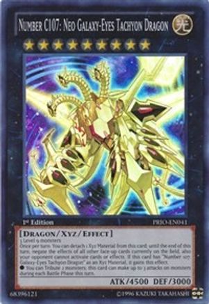 Number C107: Neo Galaxy-Eyes Tachyon Dragon (PRIO-EN041) - Primal Origin 1st Edition - Premium Yugioh Single from Konami - Just $6.56! Shop now at Game Crave Tournament Store