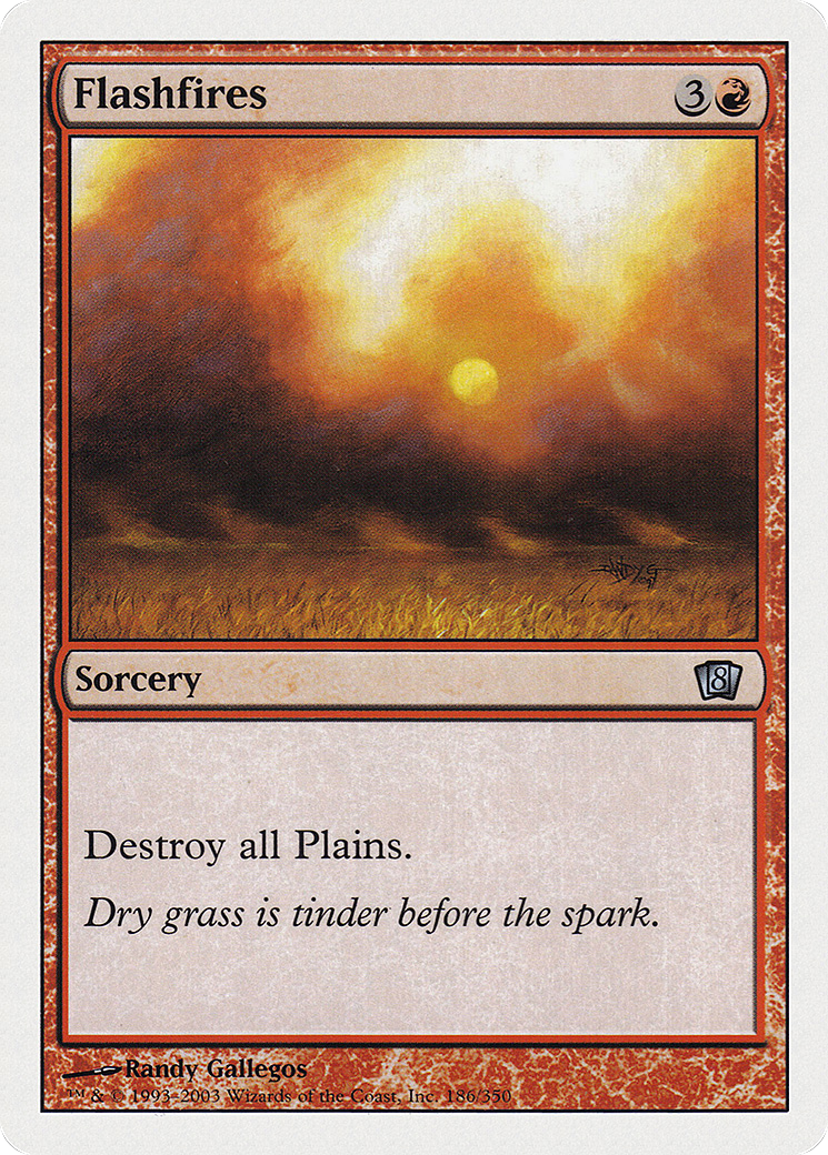Flashfires (8ED-186) - Eighth Edition - Premium MTG Single from Wizards of the Coast - Just $0.25! Shop now at Game Crave Tournament Store