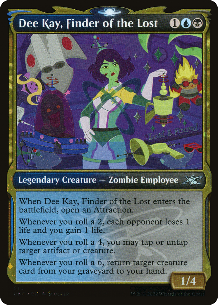 Dee Kay, Finder of the Lost (UNF-510) - Unfinity: (Showcase) Foil - Premium MTG Single from Wizards of the Coast - Just $0.08! Shop now at Game Crave Tournament Store