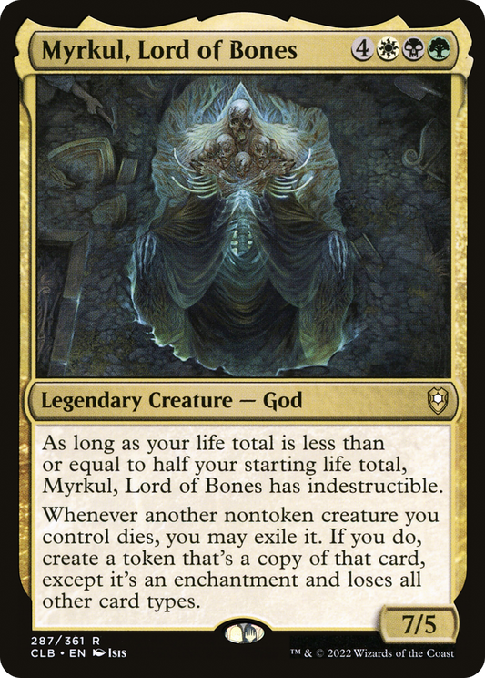 Myrkul, Lord of Bones (CLB-287) - Commander Legends: Battle for Baldur's Gate - Premium MTG Single from Wizards of the Coast - Just $0.08! Shop now at Game Crave Tournament Store