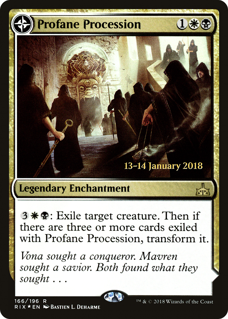 Profane Procession // Tomb of the Dusk Rose (PRIX-166S) - Rivals of Ixalan Promos: (compasslanddfc) Foil - Premium MTG Single from Wizards of the Coast - Just $3.30! Shop now at Game Crave Tournament Store