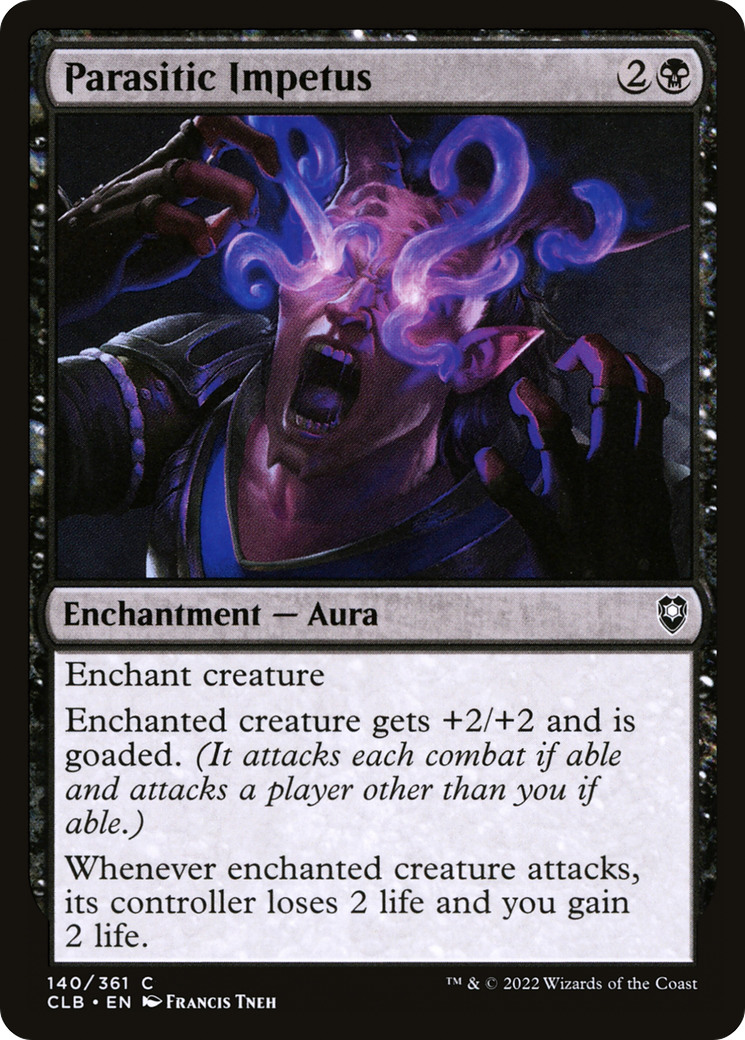 Parasitic Impetus (CLB-140) - Commander Legends: Battle for Baldur's Gate - Premium MTG Single from Wizards of the Coast - Just $0.08! Shop now at Game Crave Tournament Store