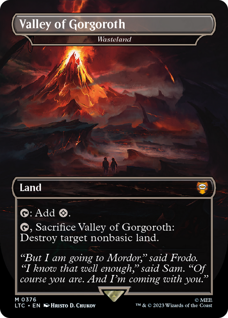 Wasteland (LTC-376) - Tales of Middle-earth Commander / Valley of Gorgoroth (Borderless) - Premium MTG Single from Wizards of the Coast - Just $4.97! Shop now at Game Crave Tournament Store