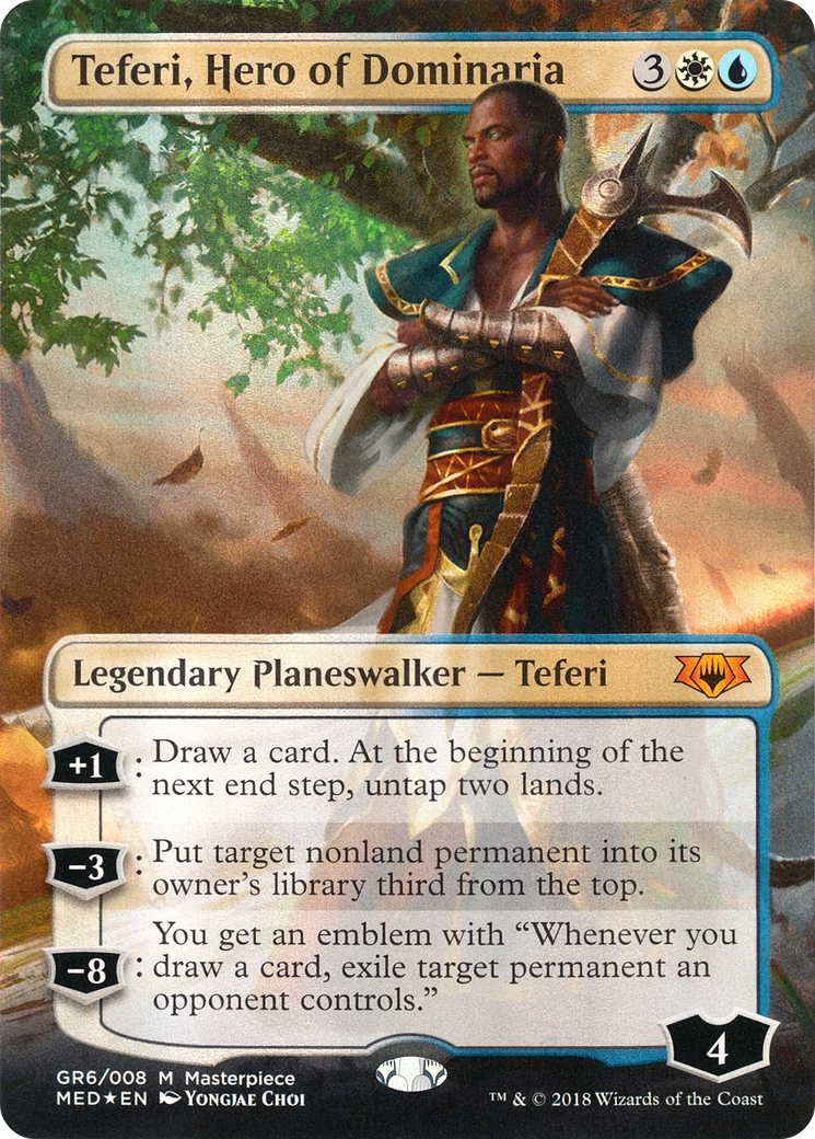 Teferi, Hero of Dominaria (MED-GR6) - Mythic Edition (Borderless) Foil - Premium MTG Single from Wizards of the Coast - Just $13.11! Shop now at Game Crave Tournament Store