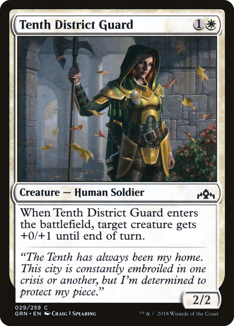 Tenth District Guard (GRN-029) - Guilds of Ravnica Foil - Premium MTG Single from Wizards of the Coast - Just $0.08! Shop now at Game Crave Tournament Store