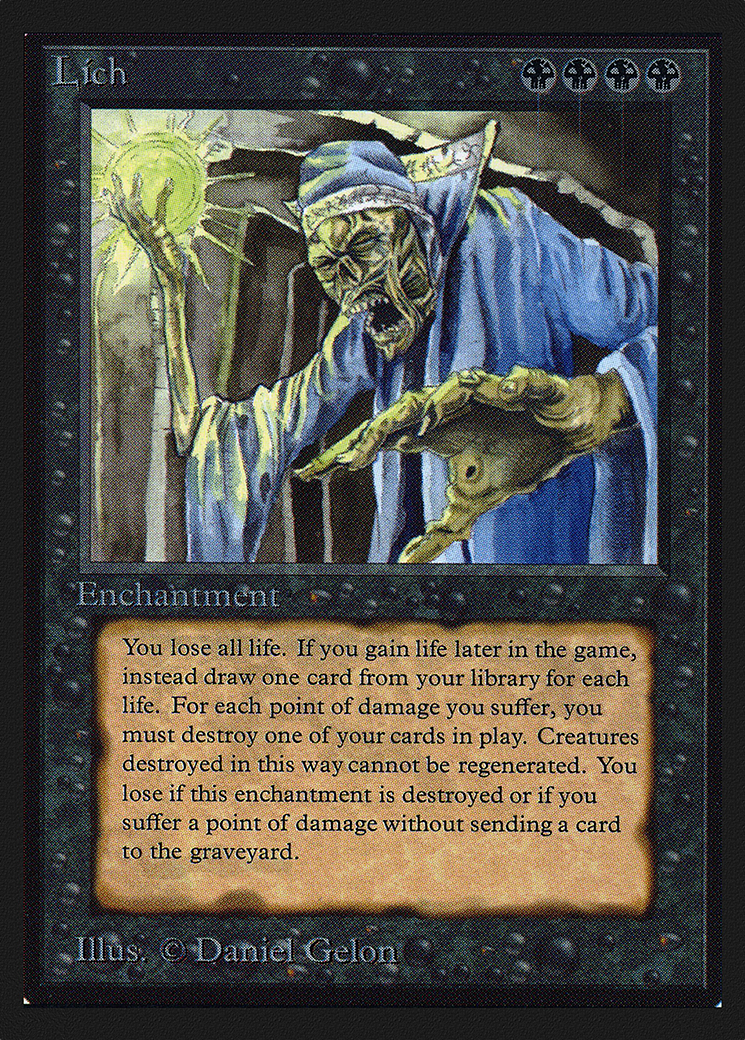 Lich (CEI-114) - Intl. Collectors' Edition - Premium MTG Single from Wizards of the Coast - Just $9.97! Shop now at Game Crave Tournament Store