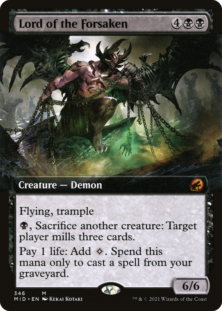 Lord of the Forsaken (MID-346) - Innistrad: Midnight Hunt: (Extended Art) - Premium MTG Single from Wizards of the Coast - Just $0.25! Shop now at Game Crave Tournament Store
