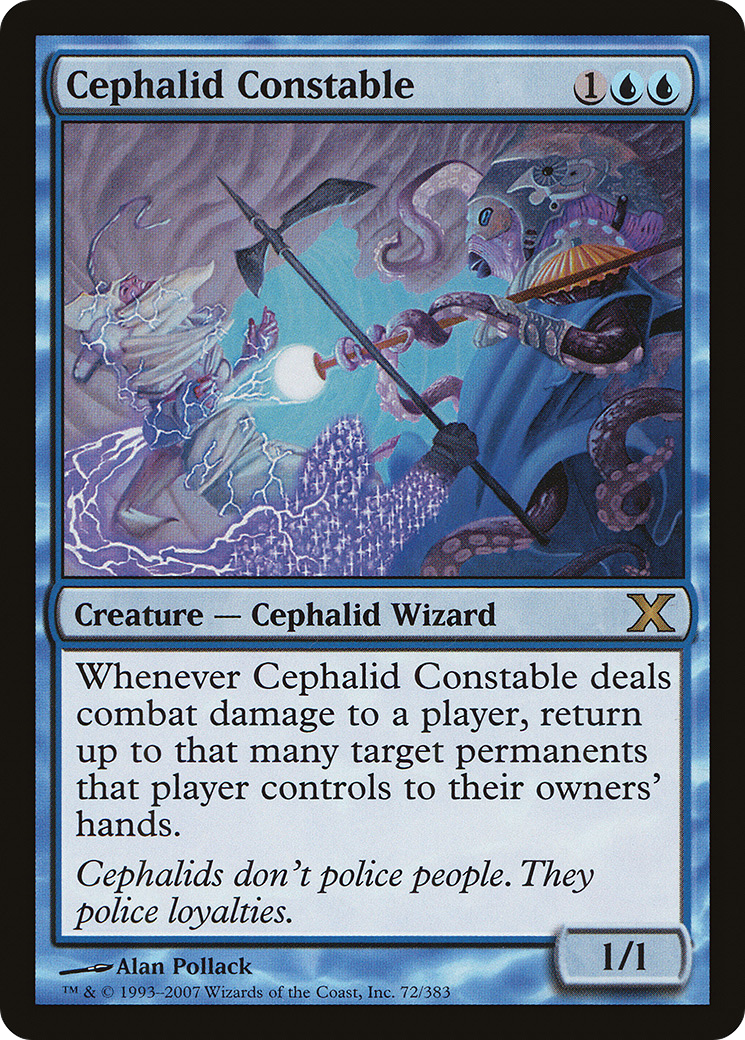 Cephalid Constable (10E-072) - Tenth Edition Foil - Premium MTG Single from Wizards of the Coast - Just $9.60! Shop now at Game Crave Tournament Store