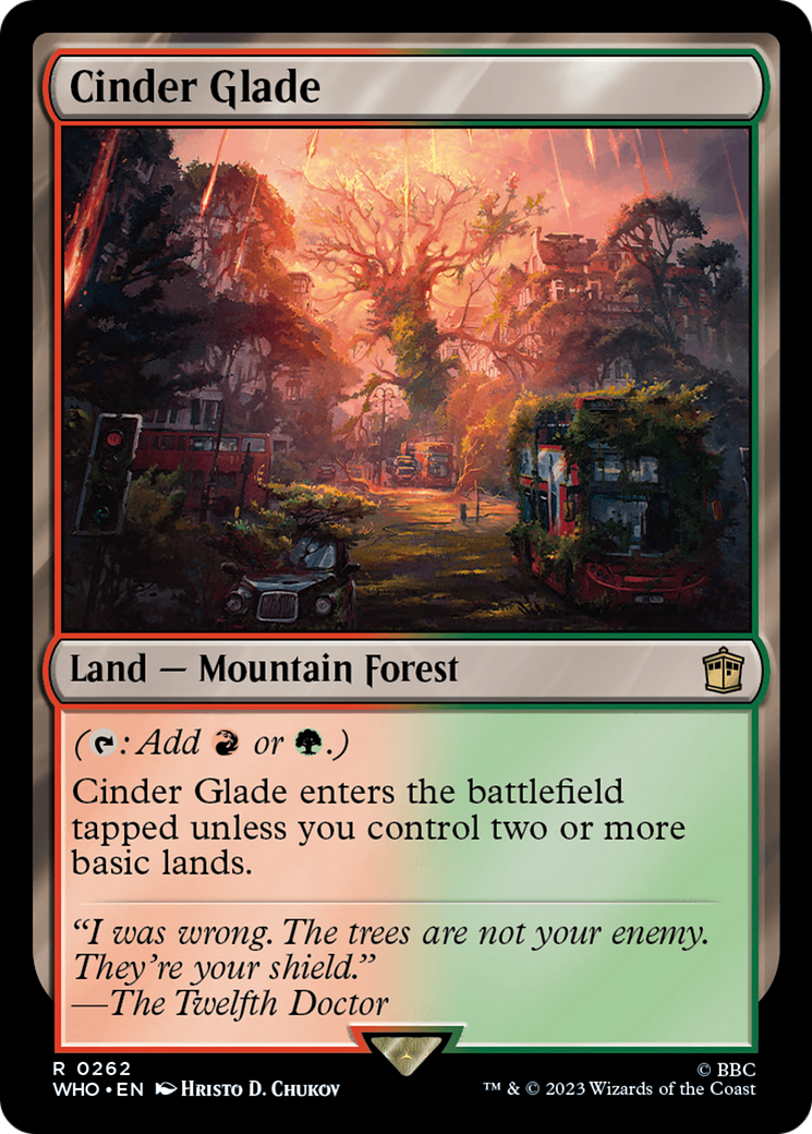 Cinder Glade (WHO-262) - Doctor Who - Premium MTG Single from Wizards of the Coast - Just $0.08! Shop now at Game Crave Tournament Store