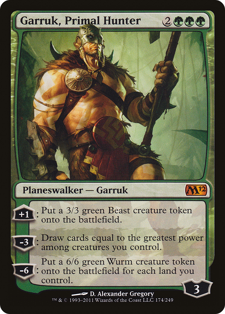 Garruk, Primal Hunter (M12-174) - Magic 2012 - Premium MTG Single from Wizards of the Coast - Just $1.86! Shop now at Game Crave Tournament Store