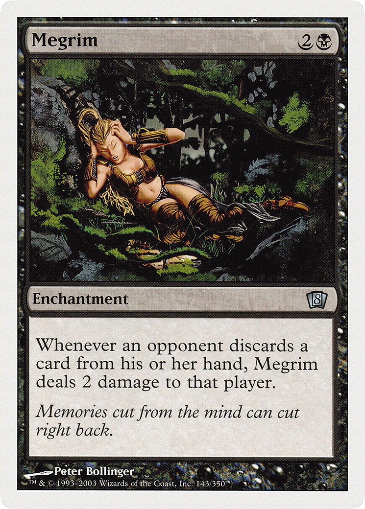 Megrim (8ED-143) - Eighth Edition - Premium MTG Single from Wizards of the Coast - Just $0.45! Shop now at Game Crave Tournament Store