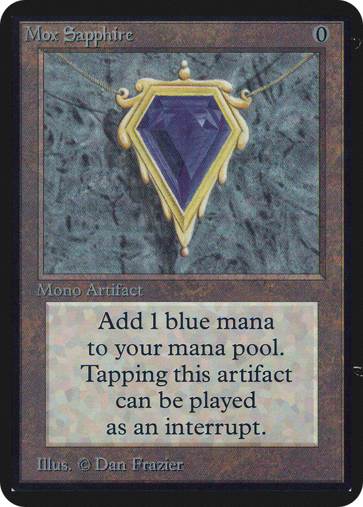 Mox Sapphire (LEA-265) - Limited Edition Alpha - Premium MTG Single from Wizards of the Coast - Just $0! Shop now at Game Crave Tournament Store