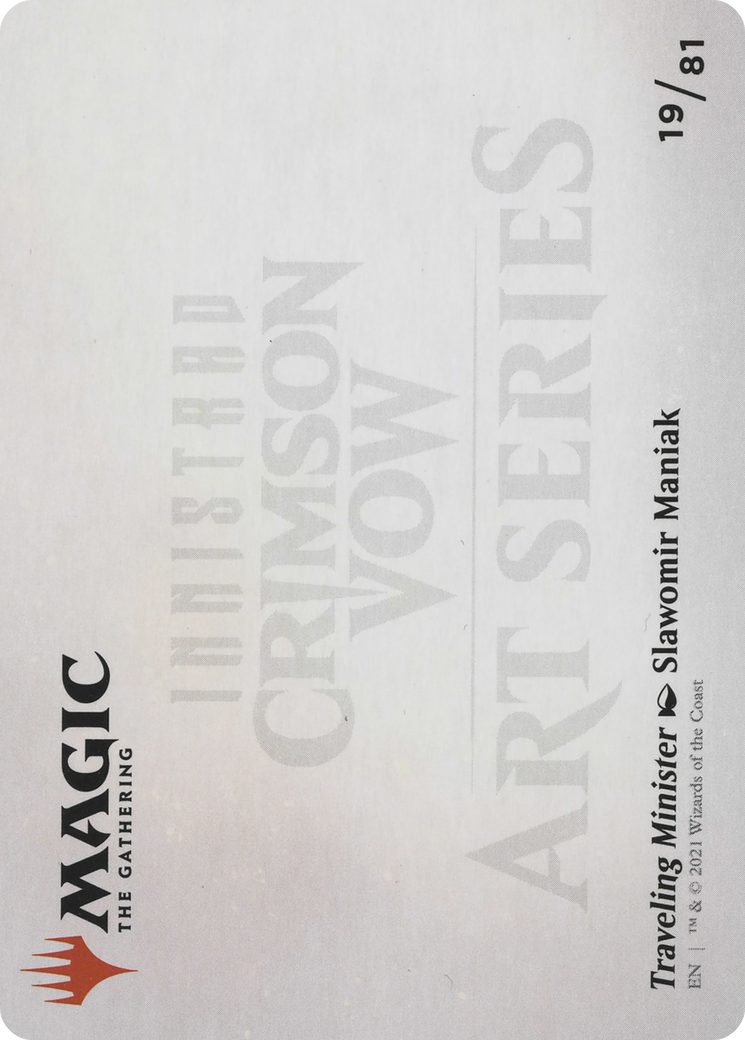 Traveling Minister // Traveling Minister (AVOW-019) - Crimson Vow Art Series (Borderless) - Premium MTG Single from Wizards of the Coast - Just $0! Shop now at Game Crave Tournament Store