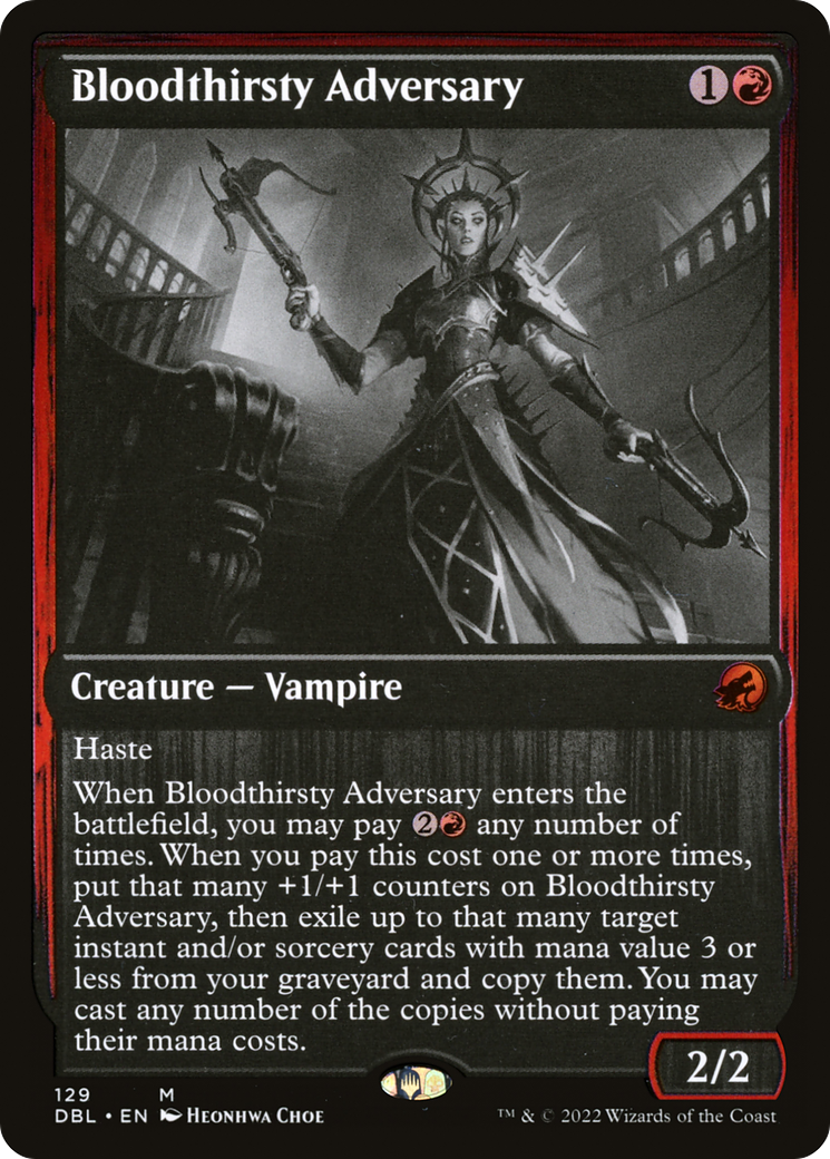 Bloodthirsty Adversary (DBL-129) - Innistrad: Double Feature Foil - Premium MTG Single from Wizards of the Coast - Just $3.72! Shop now at Game Crave Tournament Store