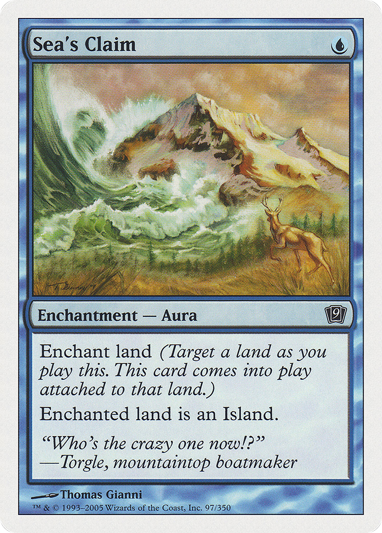 Sea's Claim (9ED-097) - Ninth Edition - Premium MTG Single from Wizards of the Coast - Just $0.08! Shop now at Game Crave Tournament Store
