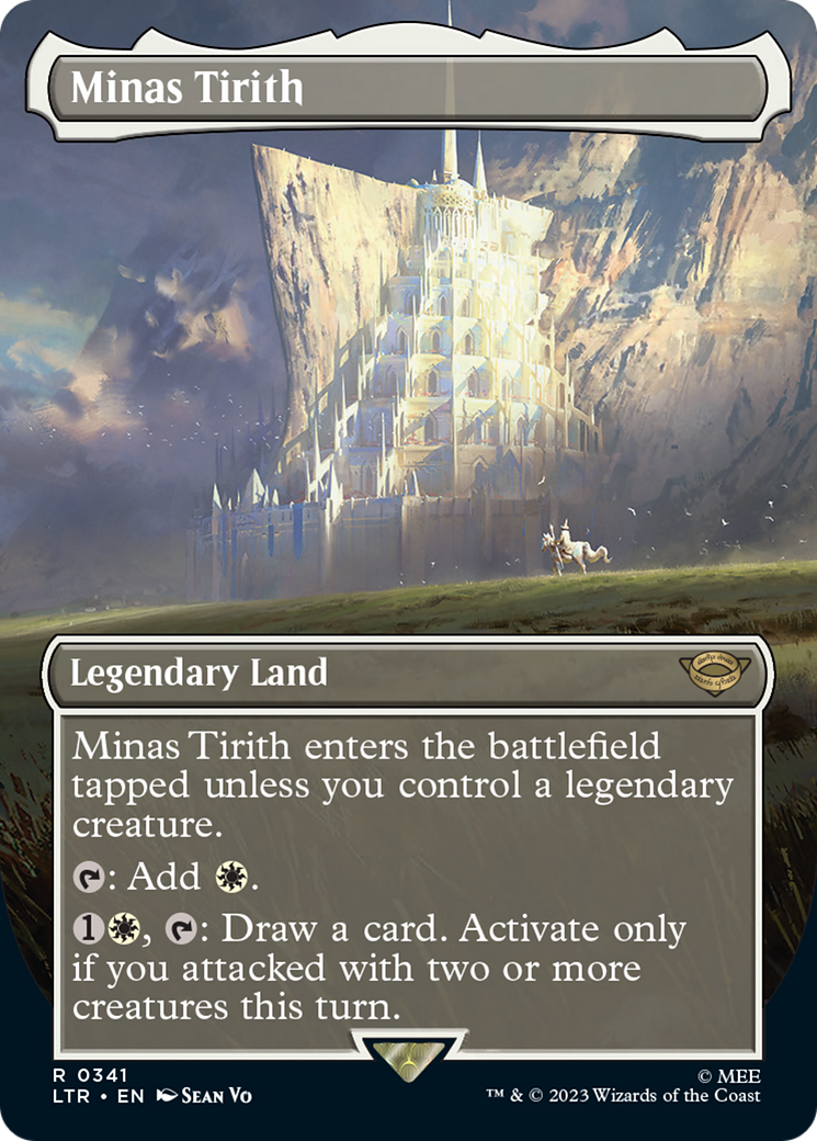Minas Tirith (LTR-341) - The Lord of the Rings: Tales of Middle-earth (Borderless) Foil - Premium MTG Single from Wizards of the Coast - Just $1.52! Shop now at Game Crave Tournament Store