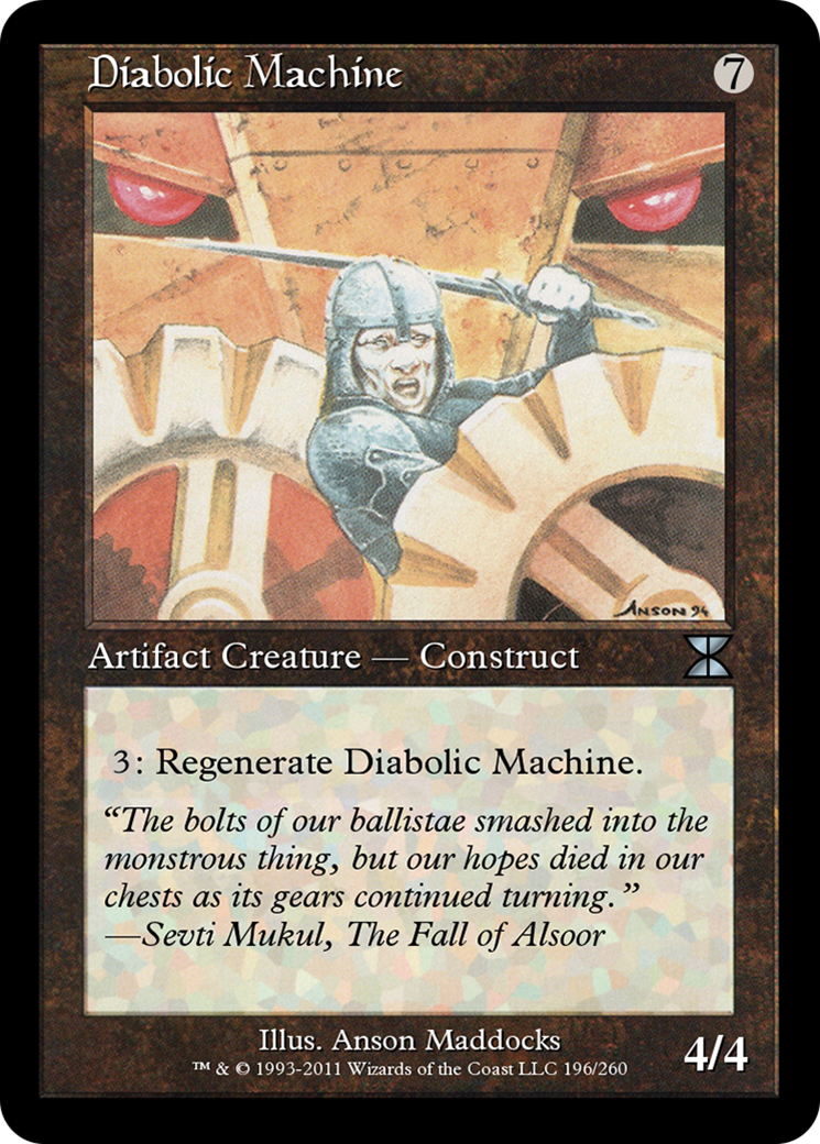 Diabolic Machine (ME4-196) - Masters Edition IV - Premium MTG Single from Wizards of the Coast - Just $0! Shop now at Game Crave Tournament Store