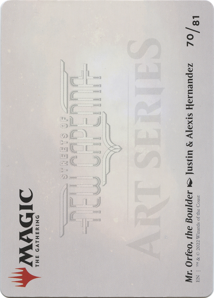 Mr. Orfeo, the Boulder // Mr. Orfeo, the Boulder (ASNC-070) - New Capenna Art Series (Borderless) - Premium MTG Single from Wizards of the Coast - Just $0! Shop now at Game Crave Tournament Store